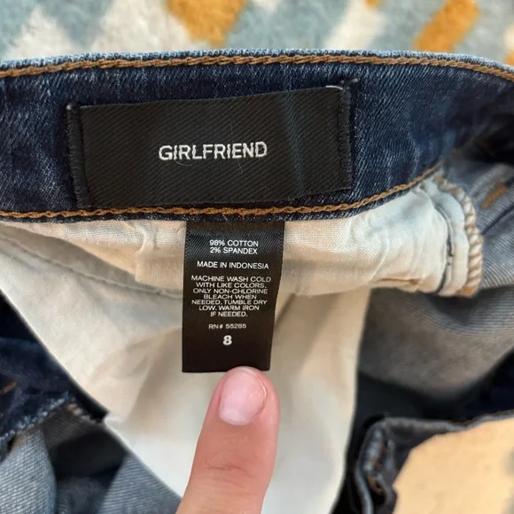 EXPRESS Girlfriend dark blue jeans - Picture 4 of 5